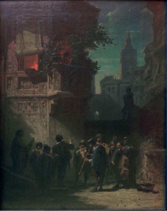 Carl Spitzweg Spanisches Standchen oil painting image